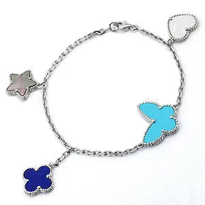 ¡®Jewelicorn¡¯LUCKY SPRING SILVER BRACELET 4 MOTIF
