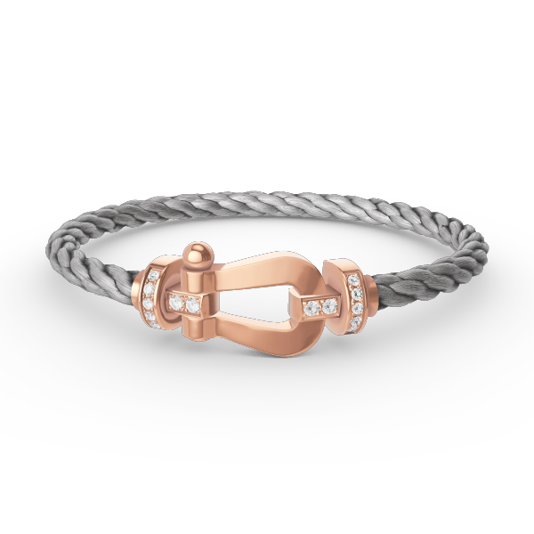 ¡®Jewelicorn¡¯FORCE LARGE HORSESHOE HALF DIAMOND BRACELET ROSE GOLD