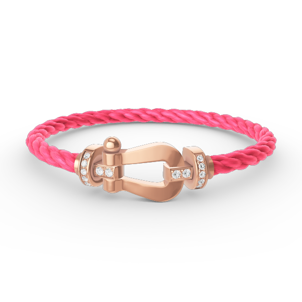 ¡®Jewelicorn¡¯FORCE LARGE HORSESHOE HALF DIAMOND BRACELET ROSE GOLD