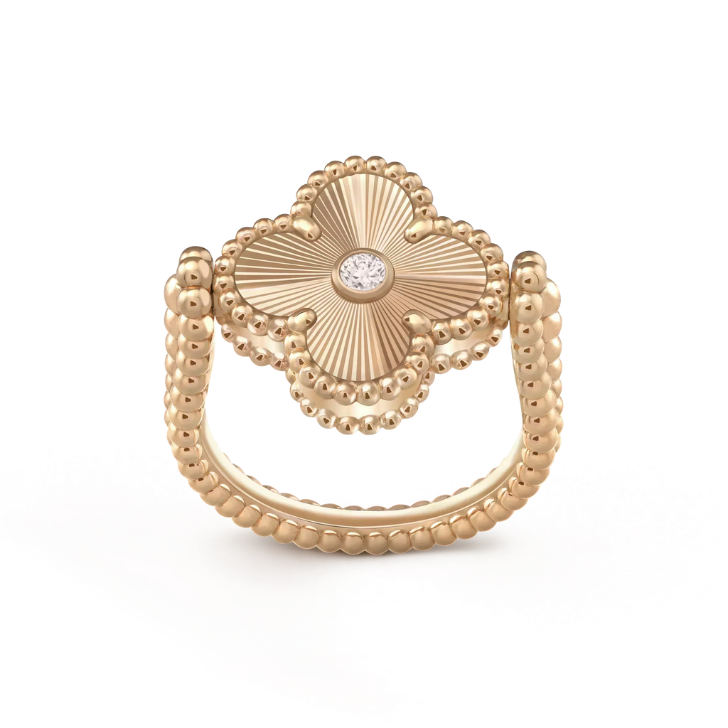 ¡®Jewelicorn¡¯CLOVER RIVERSIBLE ROSE GOLD RING