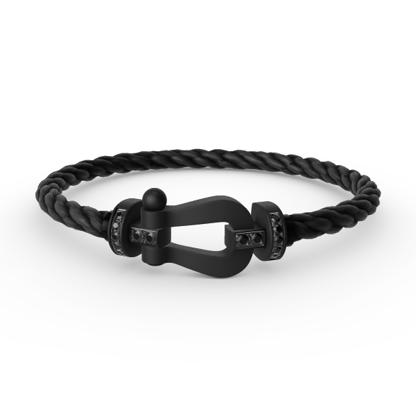 ¡®Jewelicorn¡¯FORCE LARGE SERIES HORSESHOE BLACK SAMURAI BRACELET