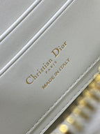 MINI GROOVE BAG 20 IN WHITE MACROCANNAGE LAMBSKIN 226485