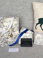 FREESIA CARD HOLDER 10 IN BLACK QUILTED ALLOVER CALFSKIN