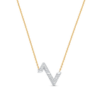 ¡®Jewelicorn¡¯VOLT SILVER DIAMOND PEDANT NECKLACE