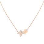 ¡®Jewelicorn¡¯STAR BLOSSOM NECKLACE PINK GOLD DIAMONDS