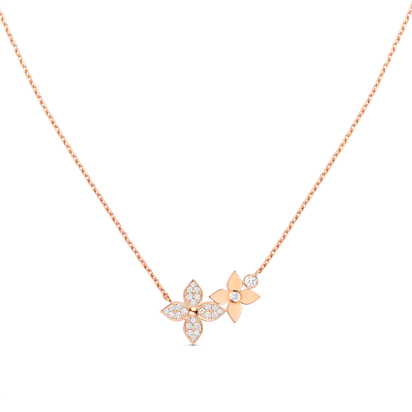 ¡®Jewelicorn¡¯STAR BLOSSOM NECKLACE PINK GOLD DIAMONDS