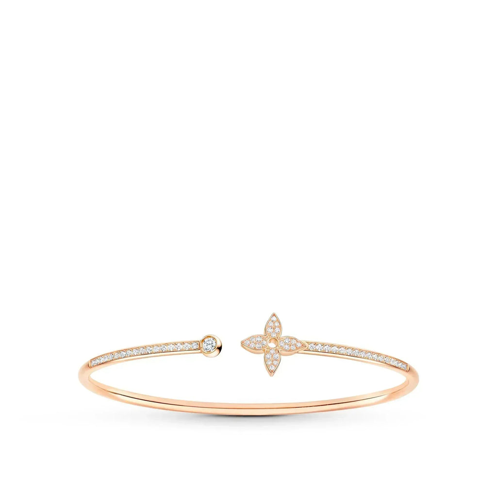 ¡®Jewelicorn¡¯IDYLLE PINK GOLD OPEN BRACELET DIAMOND PAVED