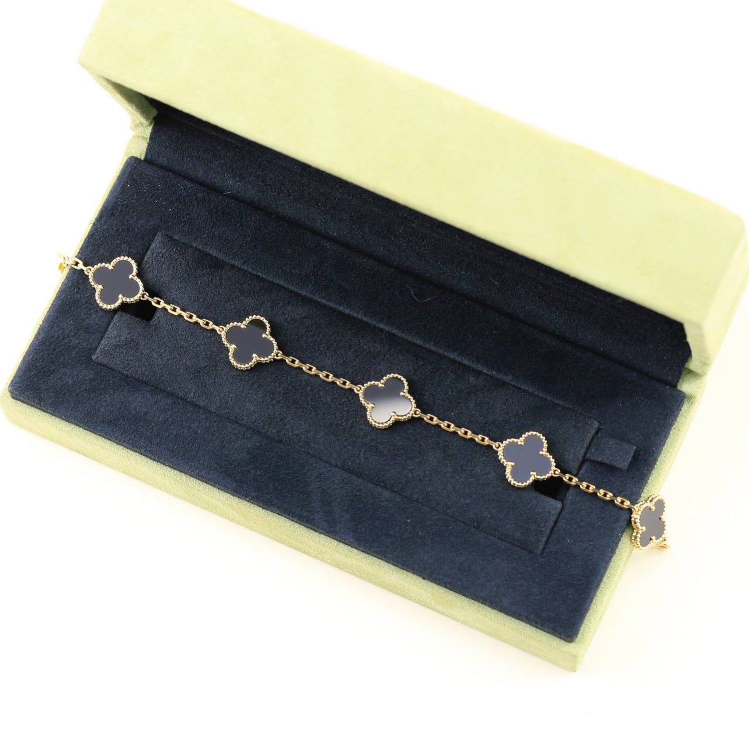 ¡®Jewelicorn¡¯CLOVER  5 MOTIFS BLACK ONYX BRACELET