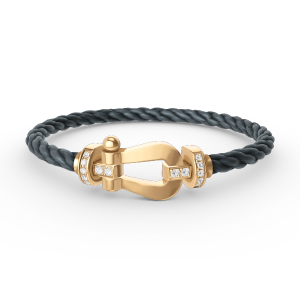 ¡®Jewelicorn¡¯FORCE LARGE HORSESHOE HALF DIAMOND BRACELET GOLD