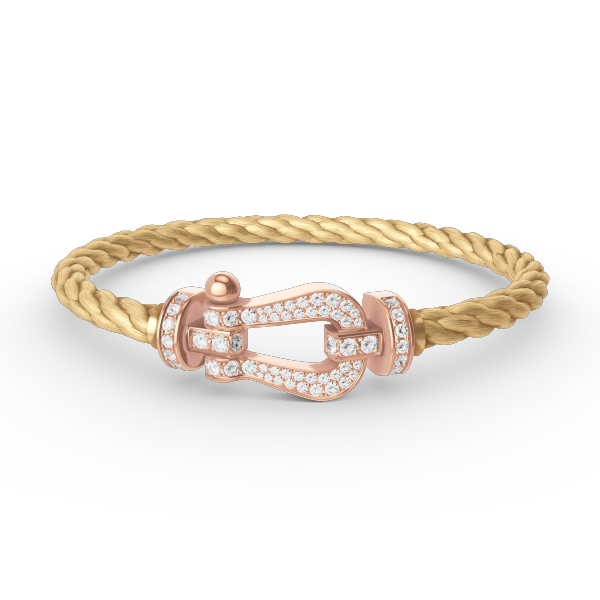 ¡®Jewelicorn¡¯FORCE LARGE HORSESHOE FULL DIAMOND BRACELET ROSE GOLD
