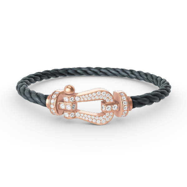 ¡®Jewelicorn¡¯FORCE LARGE HORSESHOE FULL DIAMOND BRACELET ROSE GOLD