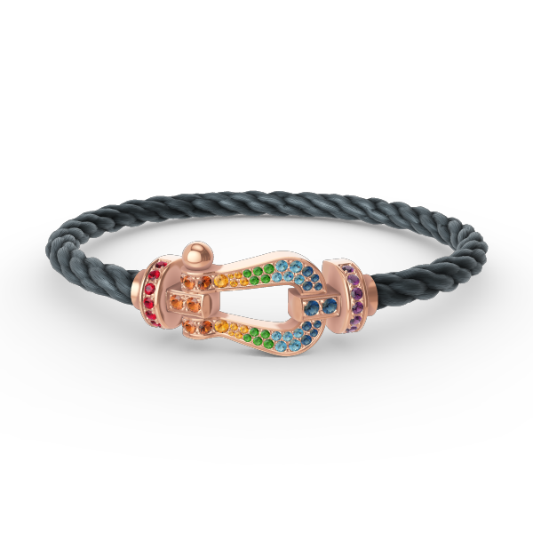 ¡®Jewelicorn¡¯FORCE LARGE HORSESHOE  COLORED DIAMOND BRACELET ROSE GOLD