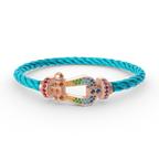 ¡®Jewelicorn¡¯FORCE LARGE HORSESHOE  COLORED DIAMOND BRACELET ROSE GOLD