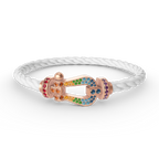 ¡®Jewelicorn¡¯FORCE LARGE HORSESHOE  COLORED DIAMOND BRACELET ROSE GOLD