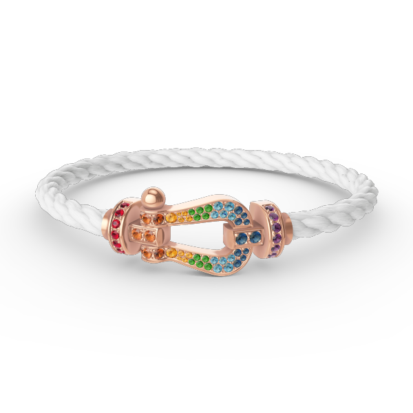 ¡®Jewelicorn¡¯FORCE LARGE HORSESHOE  COLORED DIAMOND BRACELET ROSE GOLD