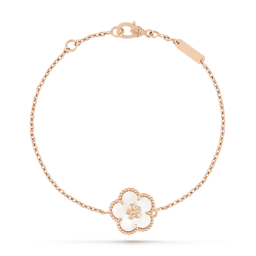¡®Jewelicorn¡¯LUCKY WHITE MOP PLUM BLOSSOM  BRACELET