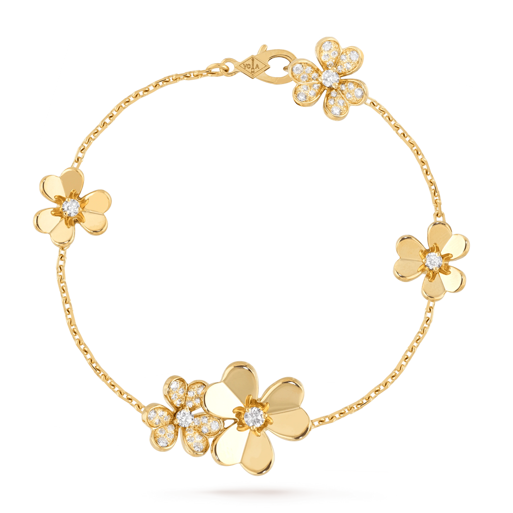 ¡®Jewelicorn¡¯FRIVOLE GOLD 5 FLOWERS BRACELET