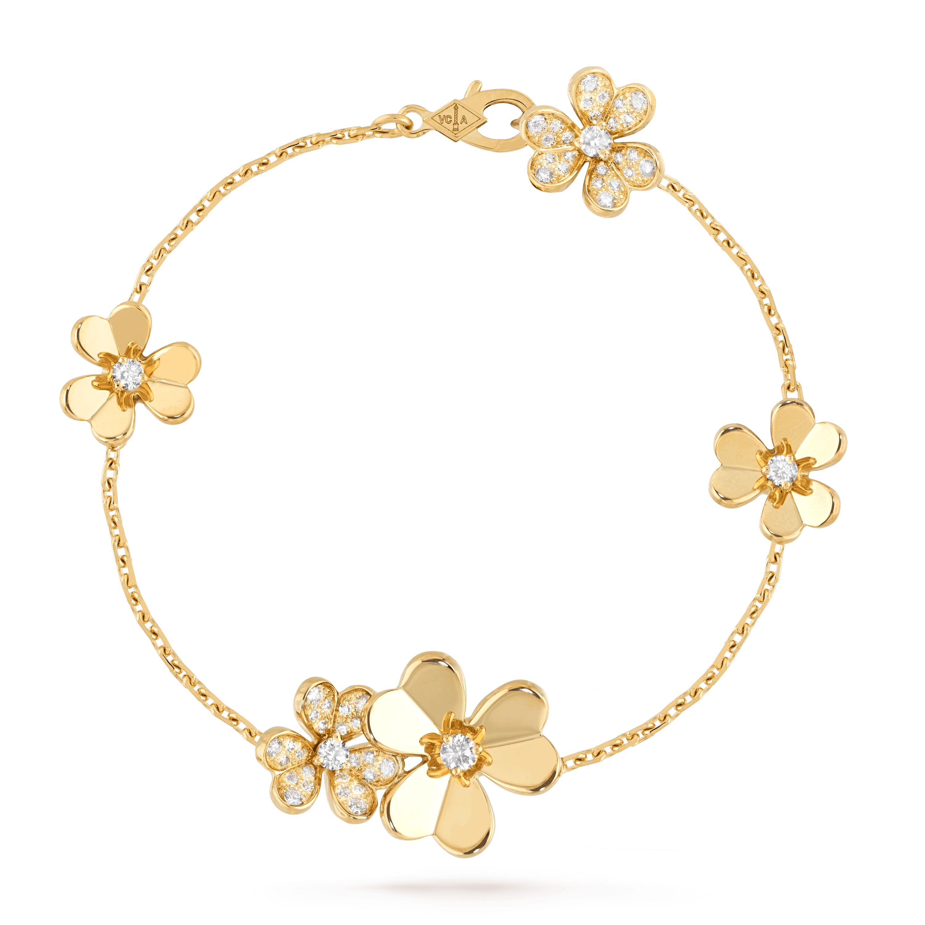 ¡®Jewelicorn¡¯FRIVOLE GOLD 5 FLOWERS BRACELET