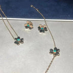 ¡®Jewelicorn¡¯FRIVOLE  FLOWER MALACHITE EARRINGS