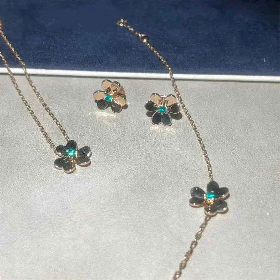 ¡®Jewelicorn¡¯FRIVOLE  FLOWER MALACHITE EARRINGS