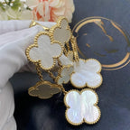 ¡®Jewelicorn¡¯CLOVER EARRINGS WHITE MOP 4 MOTIFS GOLD
