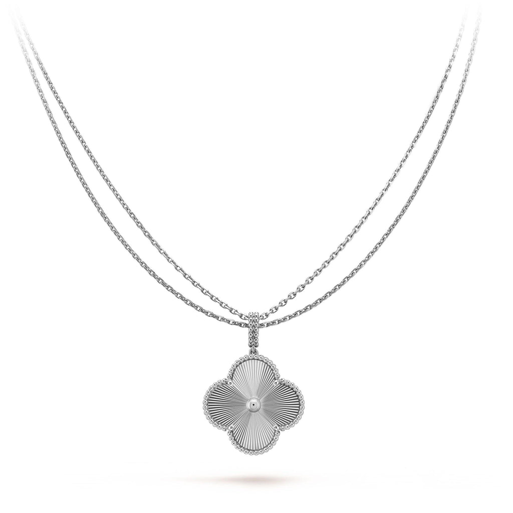 ¡®Jewelicorn¡¯CLOVER 25MM SILVER BIG CLOVER NECKLACE