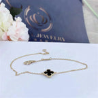 ¡®Jewelicorn¡¯CLOVER ONYX SINGLE FLOWER BRACELET