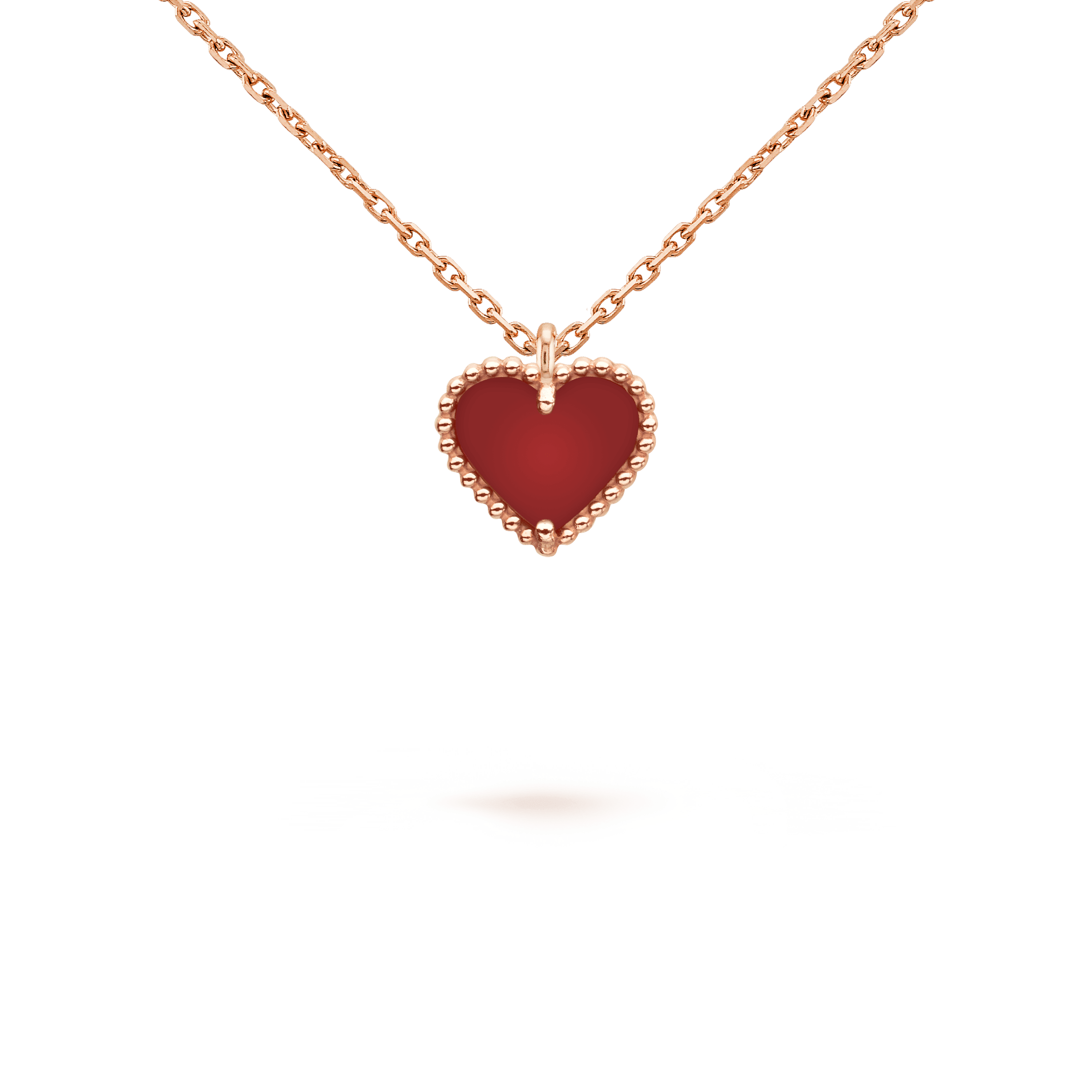 ¡®Jewelicorn¡¯SWEET CLOVER CARNELIAN HEART NECKLACE
