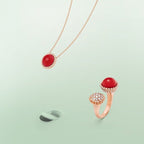 ¡®Jewelicorn¡¯PERLEE COULEURS DIAMOND ROSE GOLD BETWEEN THE FINGER RING