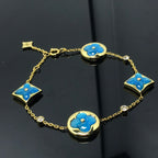 ¡®Jewelicorn¡¯STAR AND SUN 4 MOTIF BLUE BRACELET