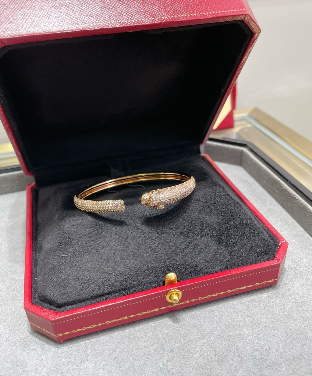 ¡®Jewelicorn¡¯PANTHERE FULL DIAMOND OPEN BRACELET