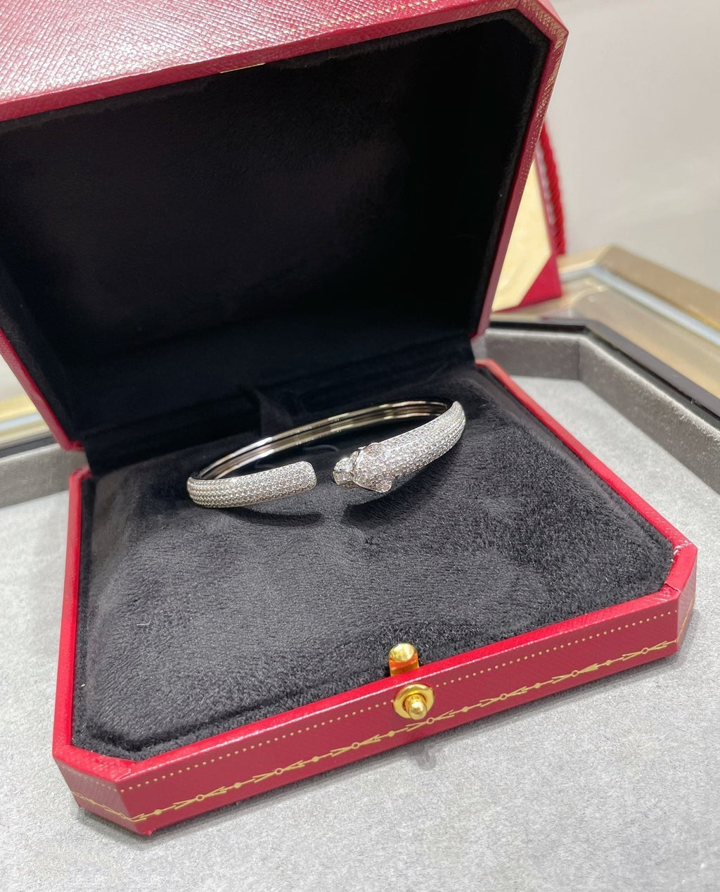 ¡®Jewelicorn¡¯PANTHERE FULL DIAMOND OPEN BRACELET