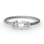 ¡®Jewelicorn¡¯FORCE LARGE HORSESHOE FULL DIAMOND BRACELET SILVER