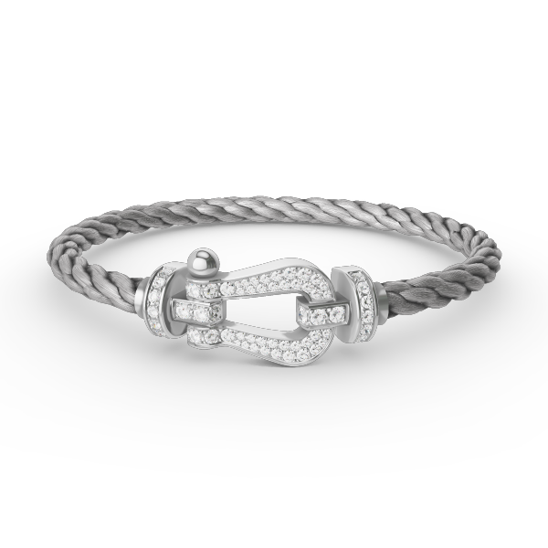 ¡®Jewelicorn¡¯FORCE LARGE HORSESHOE FULL DIAMOND BRACELET SILVER