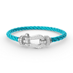 ¡®Jewelicorn¡¯FORCE LARGE HORSESHOE FULL DIAMOND BRACELET SILVER