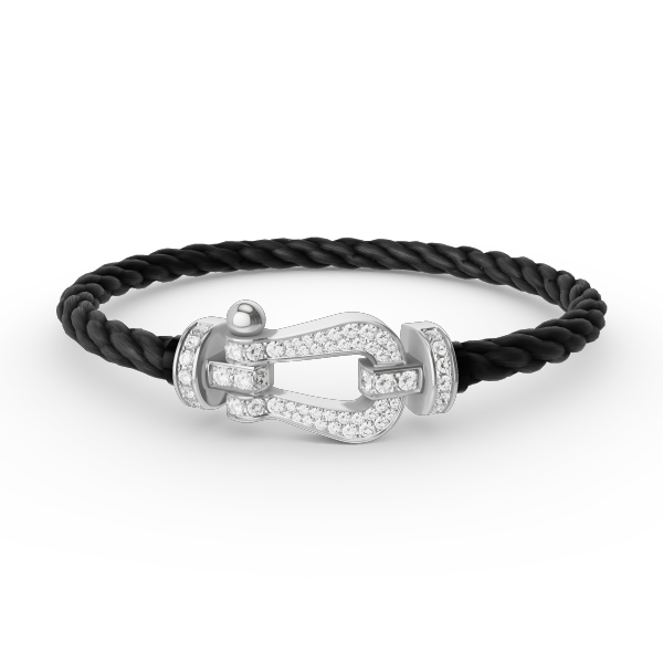 ¡®Jewelicorn¡¯FORCE LARGE HORSESHOE FULL DIAMOND BRACELET SILVER