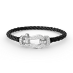 ¡®Jewelicorn¡¯FORCE LARGE HORSESHOE FULL DIAMOND BRACELET SILVER