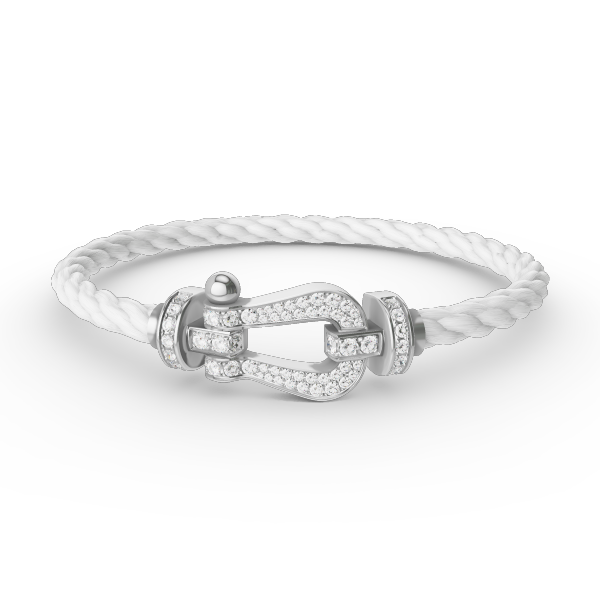 ¡®Jewelicorn¡¯FORCE LARGE HORSESHOE FULL DIAMOND BRACELET SILVER