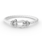 ¡®Jewelicorn¡¯FORCE LARGE HORSESHOE FULL DIAMOND BRACELET SILVER